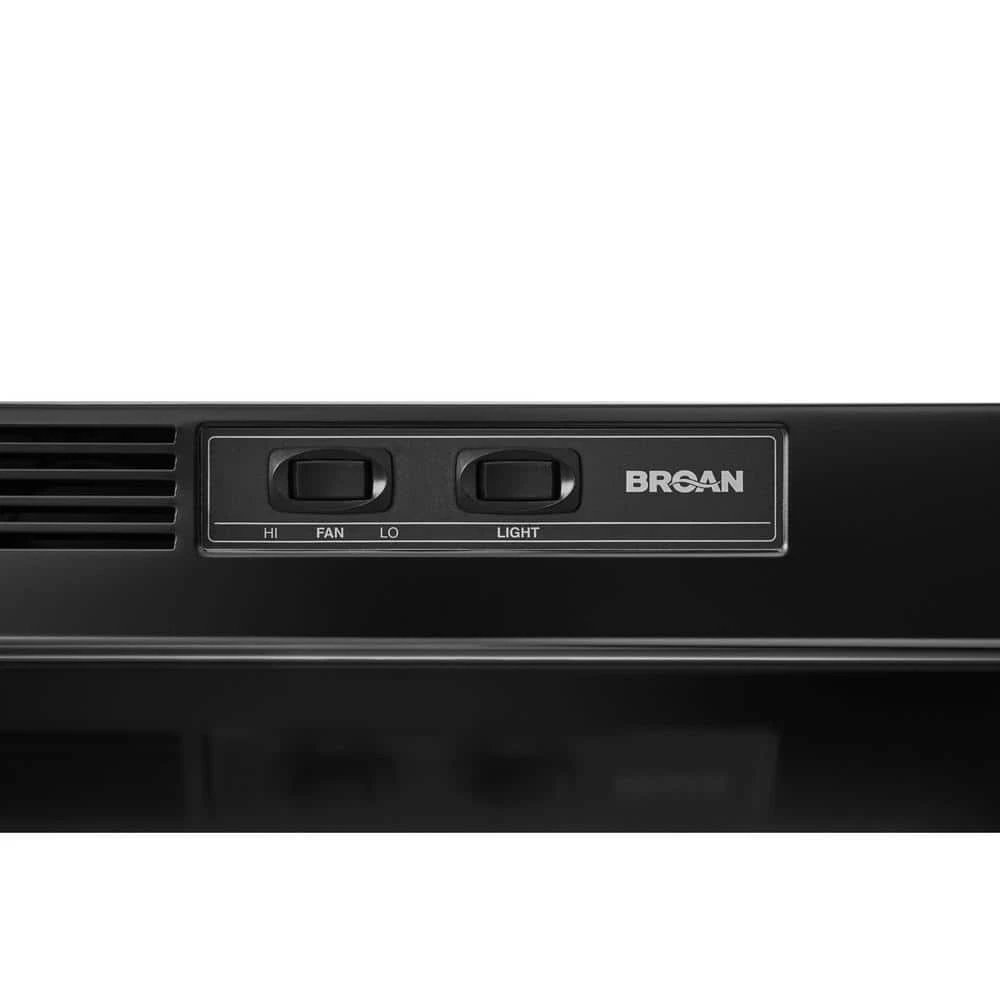 Broan-NuTone 41000 Series 30 in. Ductless Under Cabinet Range Hood with Light in Black - Image 3