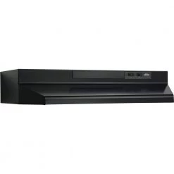 Broan-NuTone F40000 42 in. 230 Max Blower CFM Convertible Under-Cabinet Range Hood with Light in Black