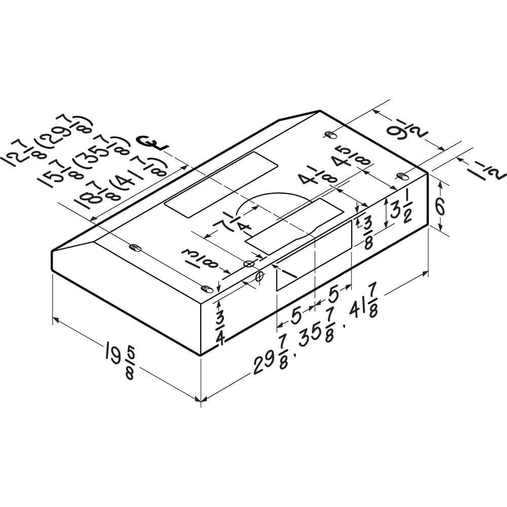 Broan-NuTone Glacier Deluxe BCDF1 30 in. 375 Max Blower CFM Covertible Under-Cabinet Range Hood with Light in Black Stainless - Image 6