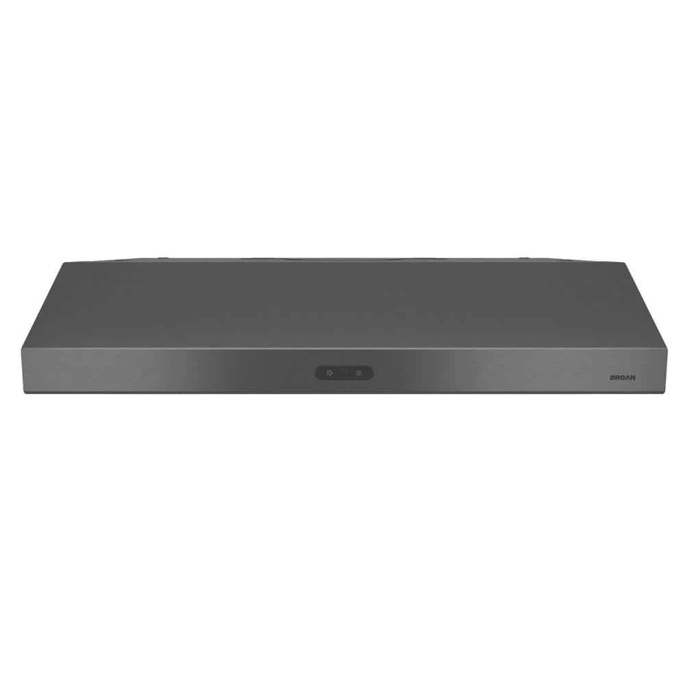 Broan-NuTone Glacier Deluxe BCDF1 30 in. 375 Max Blower CFM Covertible Under-Cabinet Range Hood with Light in Black Stainless - Image 4