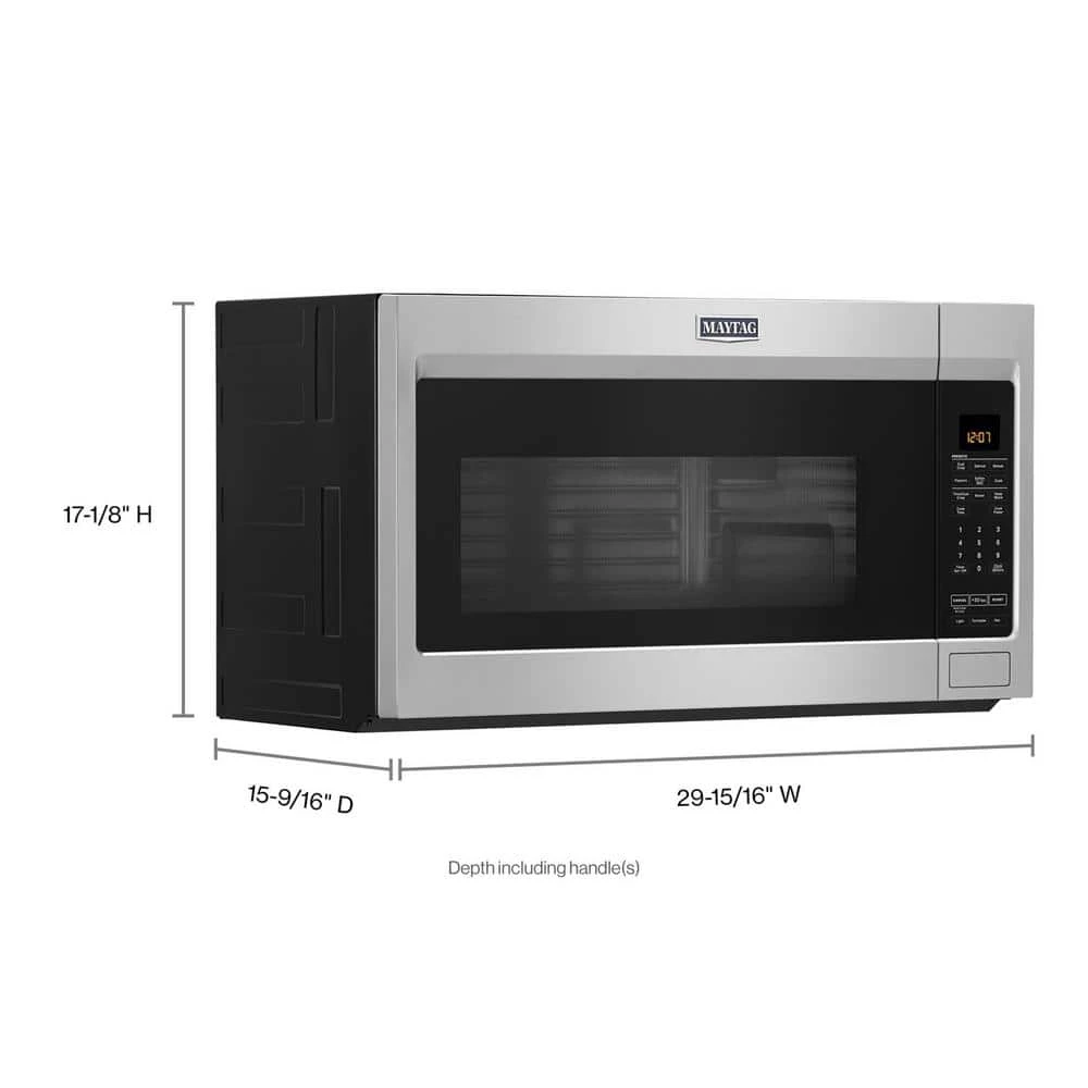 Maytag 1.9 cu. ft. Over the Range Microwave with Dual Crisp Function in Fingerprint Resistant Stainless Steel - Image 4