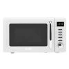 HADEN Heritage 700-Watt 0.7 cu. ft. Countertop Vintage Retro Microwave in Ivory White with 9.5 in. Turntable