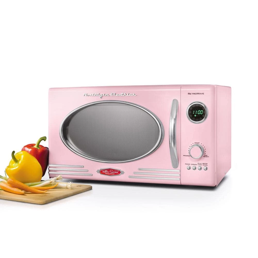 Nostalgia 18 in. Width 0.9 cu.ft. Red 800-Watt Countertop Microwave - Image 3