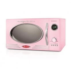 Nostalgia 18 in. Width 0.9 cu.ft. Red 800-Watt Countertop Microwave