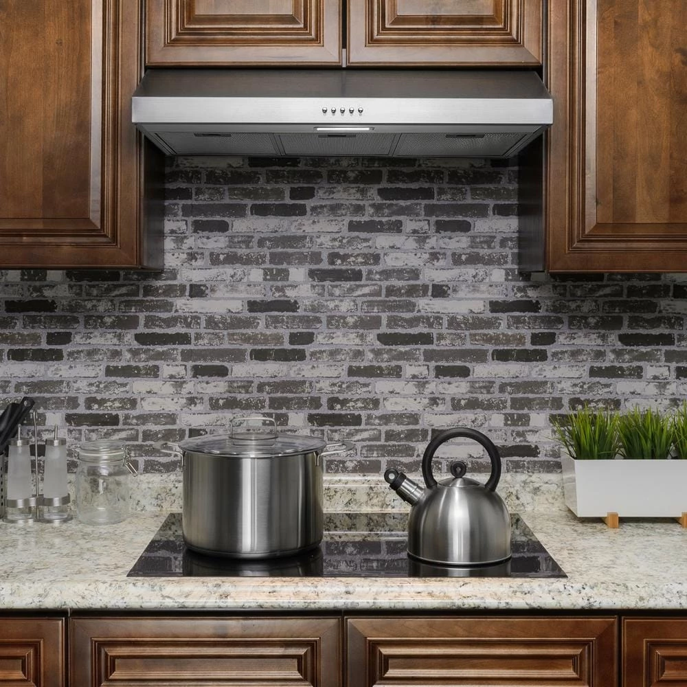 AKDY 36 in. 58 CFM Convertible Under Cabinet Range Hood in Brushed Stainless Steel with 2 Carbon Filters and Push Button - Image 8