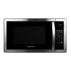 Farberware Classic 1.1 cu. Ft. 1000-Watt Countertop Microwave Oven in Stainless Steel/Black