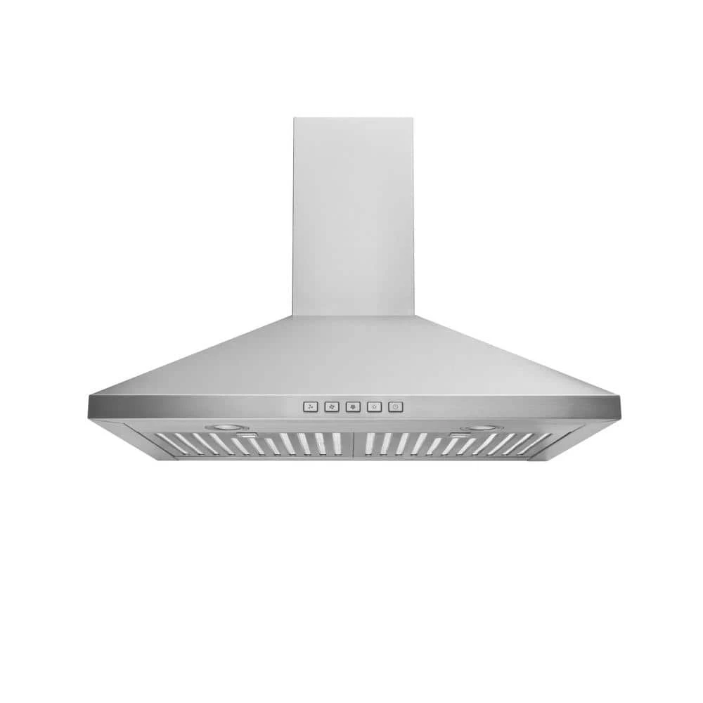 Broan-NuTone BWP2 30 in. 450 Max Blower CFM Convertible Wall-Mount Pyramidal Chimney Range Hood with Light in Stainless Steel - Image 3