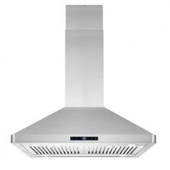Cosmo 30 in. 380 CFM Ducted Island Range Hood with LED Lighting in Stainless Steel
