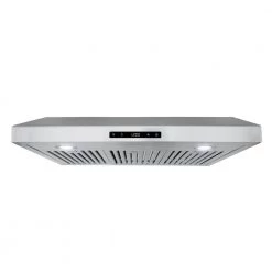 Cosmo 30 in. 500 CFM Ducted Under Cabinet Range Hood with Digital Touch Display and LED Lights in Stainless Steel