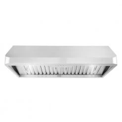 Cosmo 36 in. Ducted Under Cabinet Range Hood in Stainless Steel with Push Button Controls, LED Lighting and Permanent Filters
