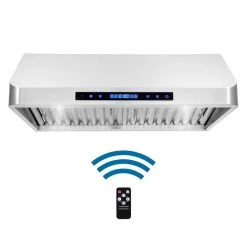 Cosmo 30 in. Ducted Under Cabinet Range Hood in Stainless Steel with Touch Display, LED Lighting and Permanent Filters