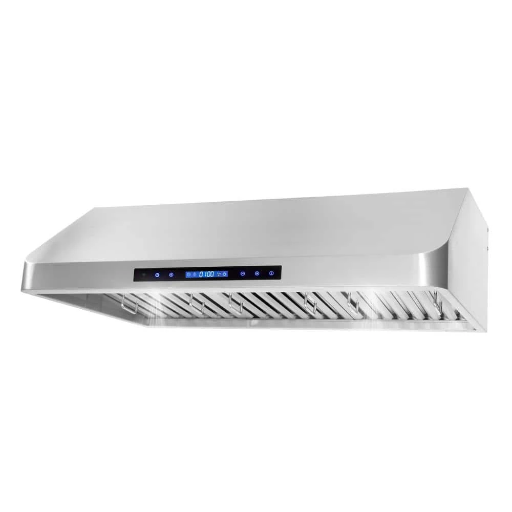 Cosmo 36 in. Ducted Under Cabinet Range Hood in Stainless Steel with Touch Display, LED Lighting and Permanent Filters - Image 3