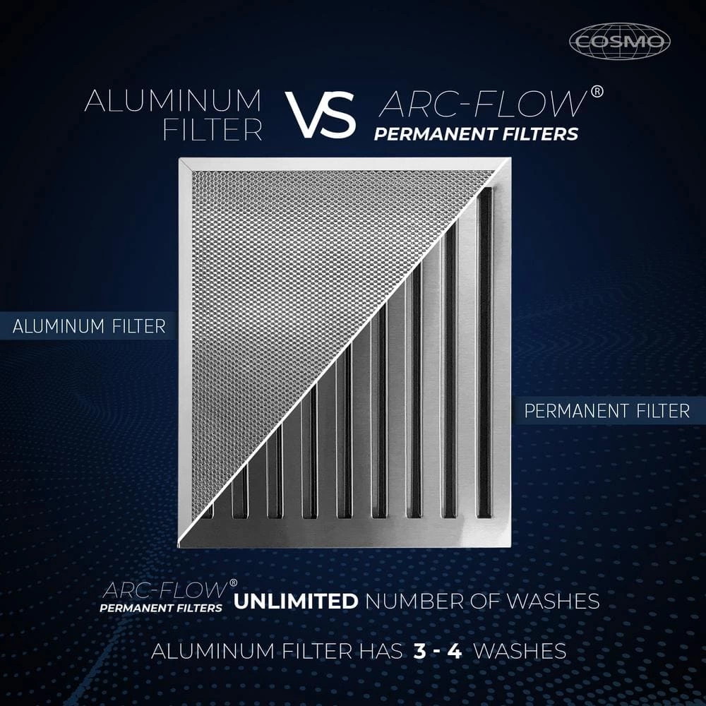 Cosmo 36 in. Ducted Under Cabinet Range Hood in Stainless Steel with Touch Display, LED Lighting and Permanent Filters - Image 10