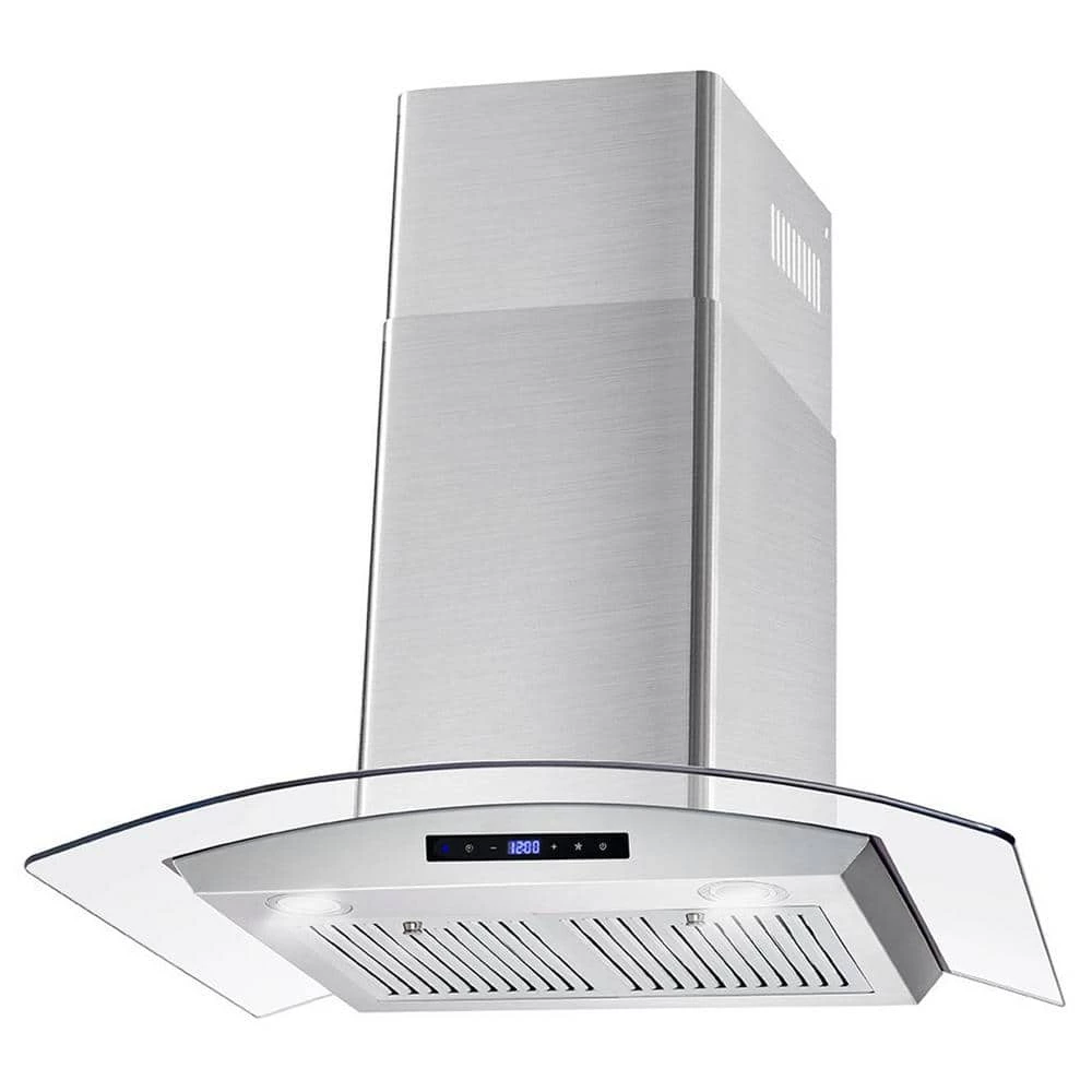 Cosmo 30 in. Ducted Wall Mount Range Hood in Stainless Steel with Touch Controls, LED Lighting and Permanent Filters - Image 3