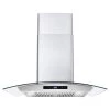 Cosmo 30 in. Ducted Wall Mount Range Hood in Stainless Steel with Touch Controls, LED Lighting and Permanent Filters