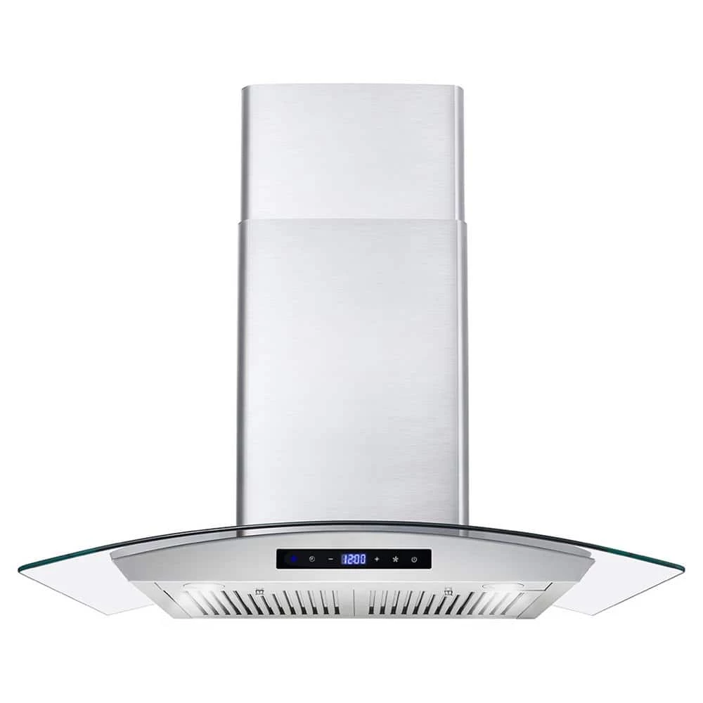 Cosmo 30 in. Ducted Wall Mount Range Hood in Stainless Steel with Touch Controls, LED Lighting and Permanent Filters