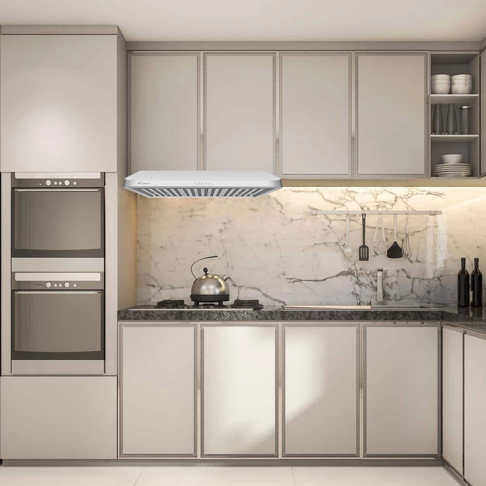 Empava 30 in. 400 CFM Ultra Slim Ducted Kitchen Under Cabinet Range Hood with Light in Stainless Steel - Image 7