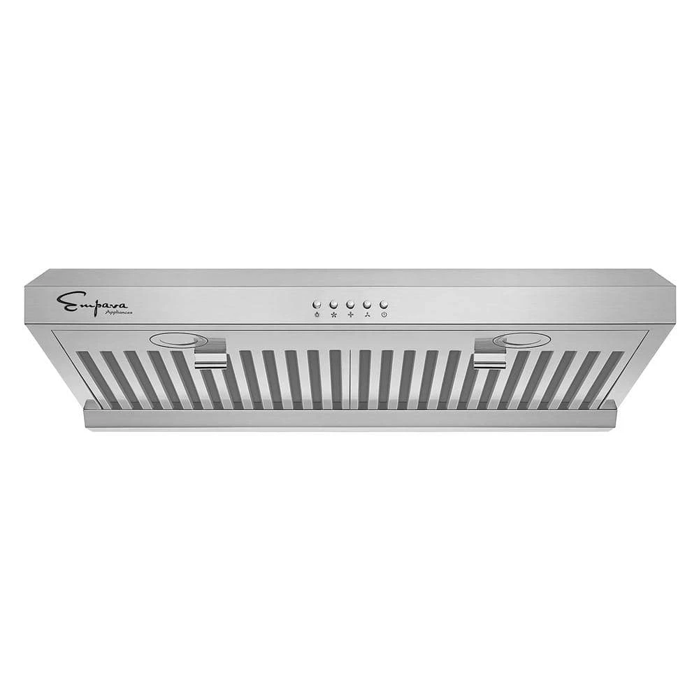 Empava 30 in. 400 CFM Ultra Slim Ducted Kitchen Under Cabinet Range Hood with Light in Stainless Steel