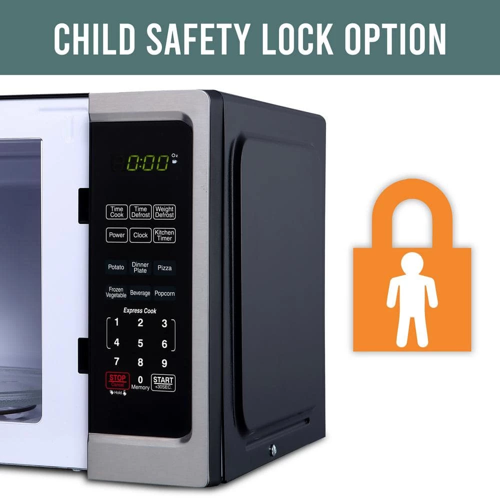 Farberware 0.9 cu. ft. 900-Watt Countertop Microwave Oven in Stainless Steel - Image 5