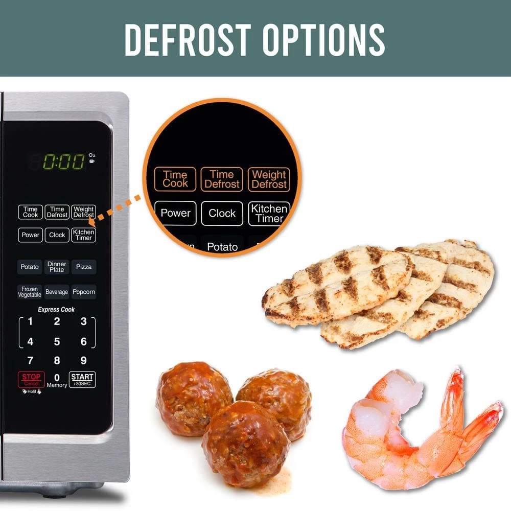 Farberware 0.9 cu. ft. 900-Watt Countertop Microwave Oven in Stainless Steel - Image 6