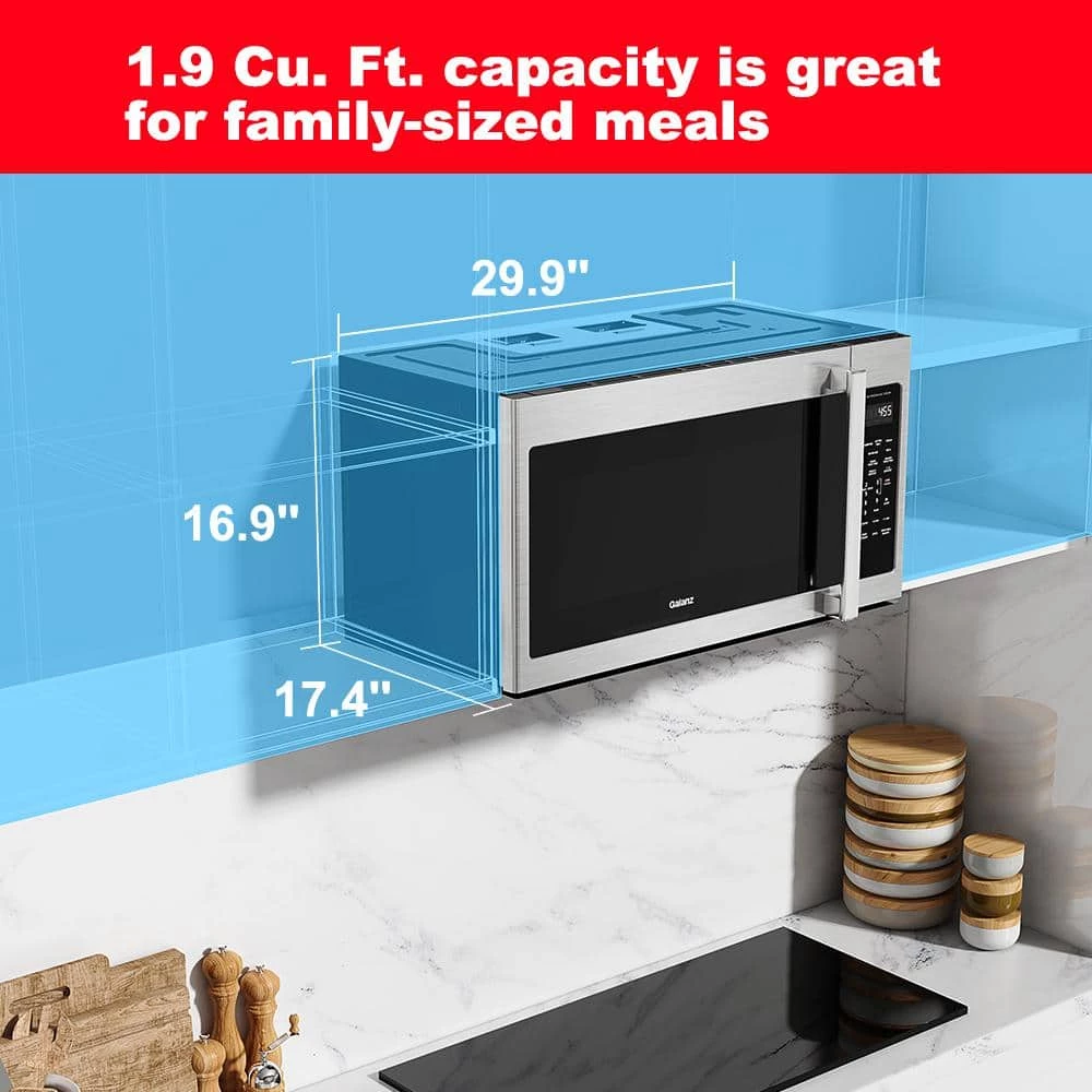 Galanz 1.9 cu. ft. Over the Range Microwave in Stainless Steel with Sensor Cooking Technology - Image 12
