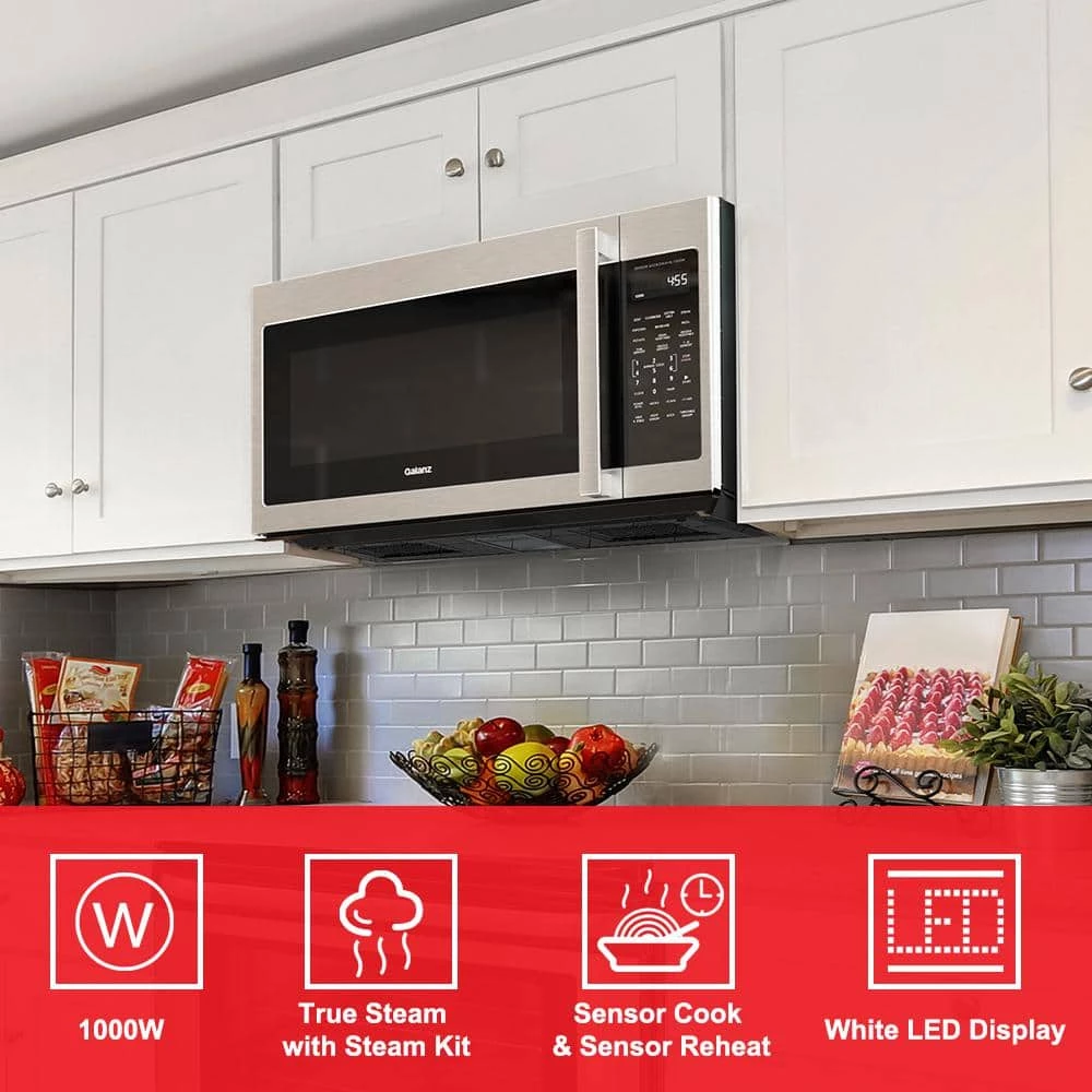 Galanz 1.9 cu. ft. Over the Range Microwave in Stainless Steel with Sensor Cooking Technology - Image 7