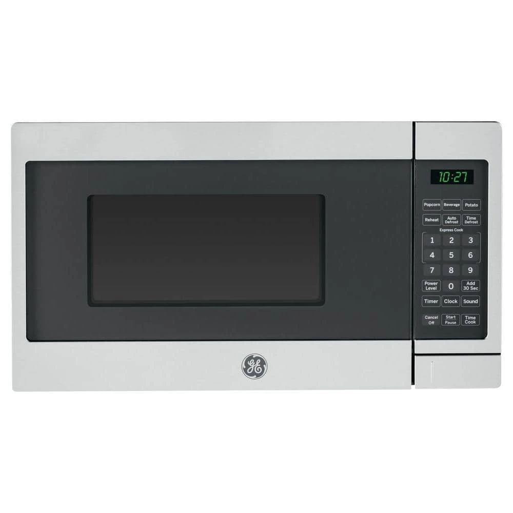 GE 0.7 cu. ft. Small Countertop Microwave in Stainless Steel