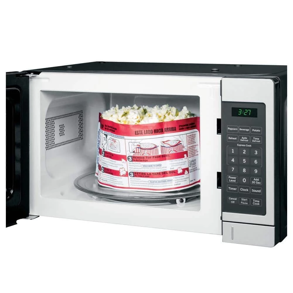GE 0.7 cu. ft. Small Countertop Microwave in Stainless Steel - Image 2