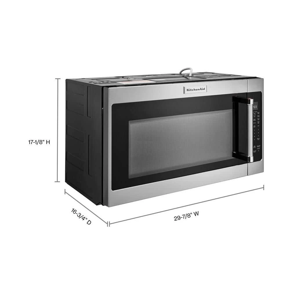 KitchenAid 2.0 cu. ft. Over the Range Microwave in Stainless Steel with Sensor Cooking - Image 6