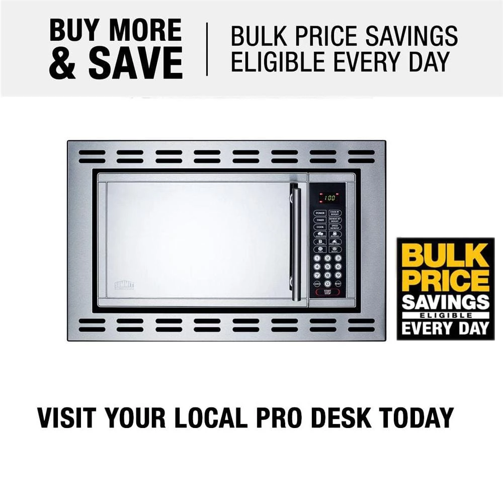 Summit Appliance 0.9 cu. ft. Built-In Microwave in Stainless Steel - Image 3