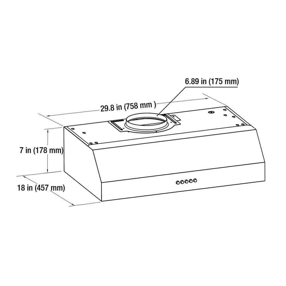 Vissani 30 in. W Under Cabinet Range Hood in Stainless Steel - Image 10