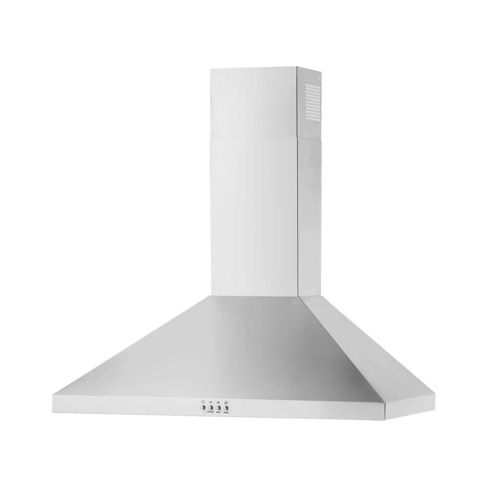 Whirlpool 30 in. 400 CFM Chimney Wall-Mount Range Hood with light in Stainless Steel - Image 2