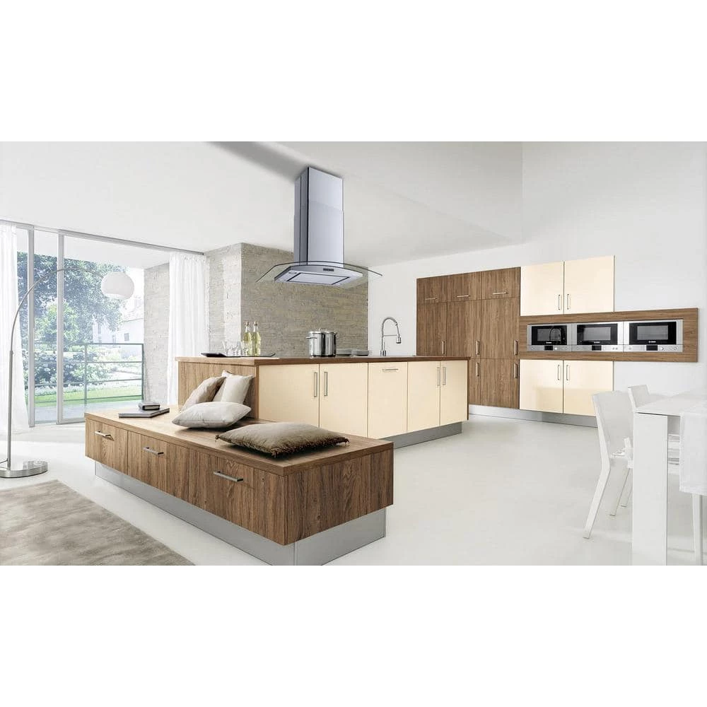 Winflo 36 in. Convertible Island Mount Range Hood in Stainless Steel and Glass with Mesh Filters and Stainless Steel Panel - Image 6