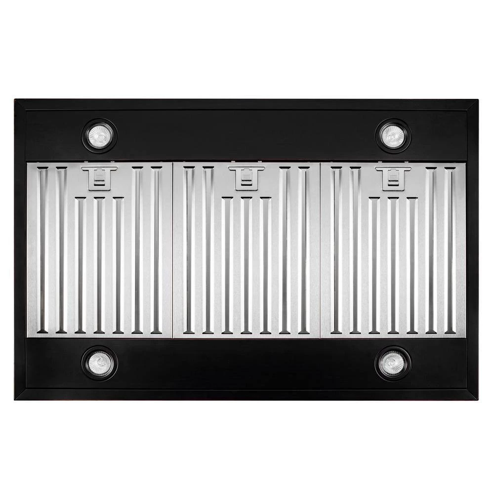 AKDY 36 in. Convertible Island Mount in Embossed Copper Vine Design Kitchen Range Hood with Lights - Image 7