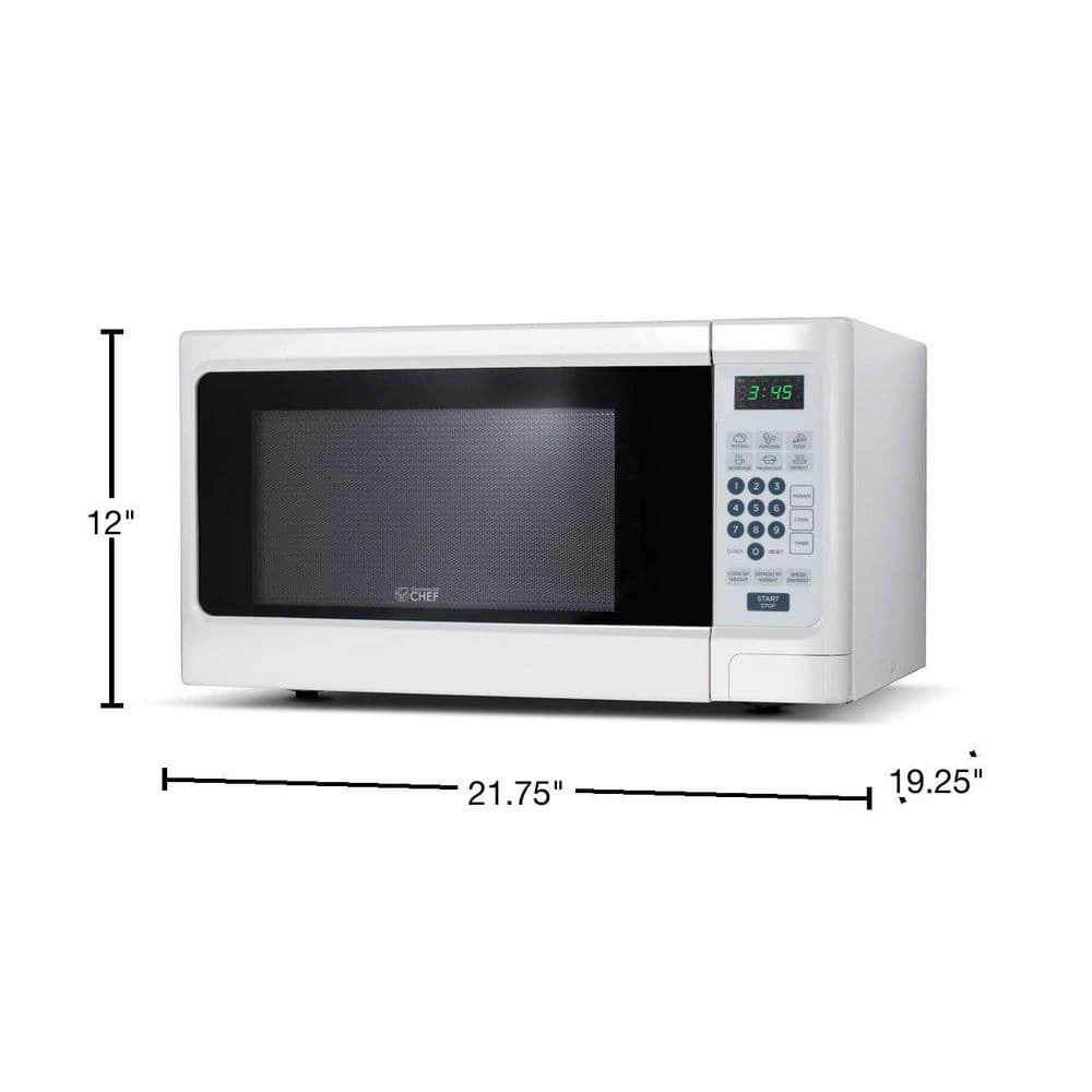 Commercial CHEF 1.1 cu. ft. Countertop Microwave White - Image 2