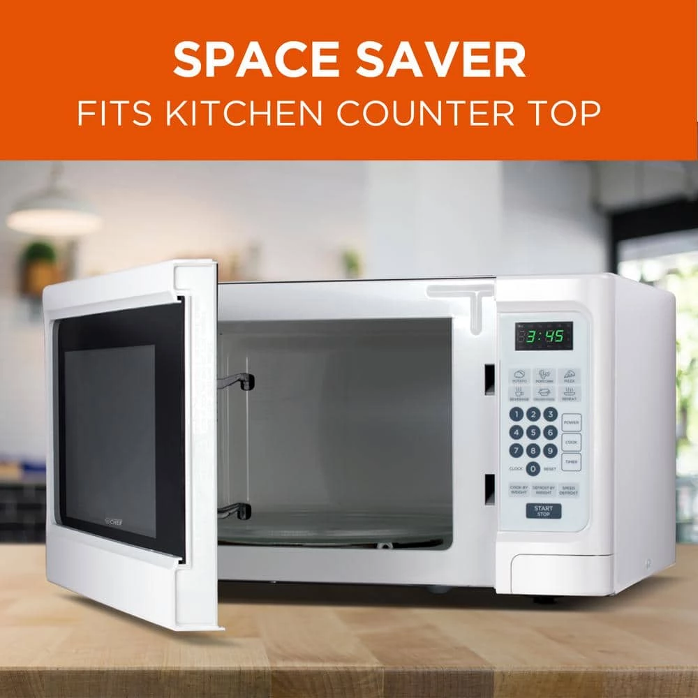 Commercial CHEF 1.1 cu. ft. Countertop Microwave White - Image 6