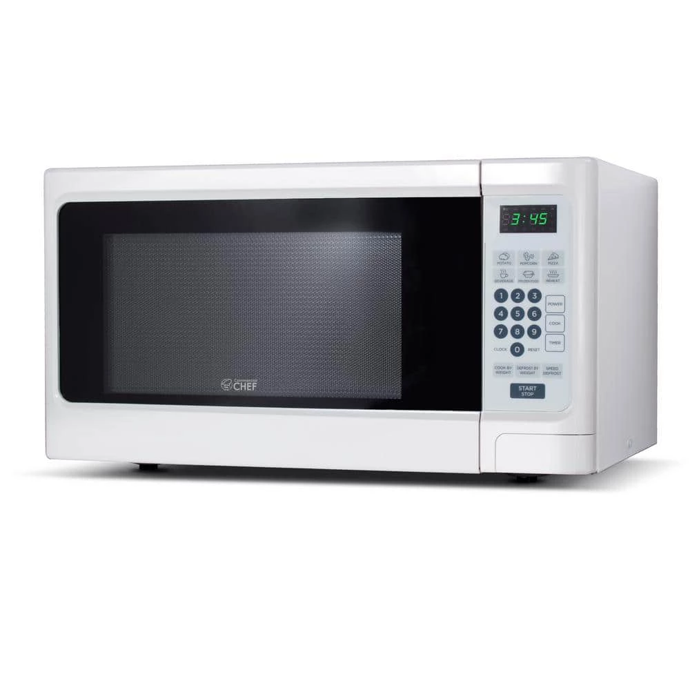 Commercial CHEF 1.1 cu. ft. Countertop Microwave White